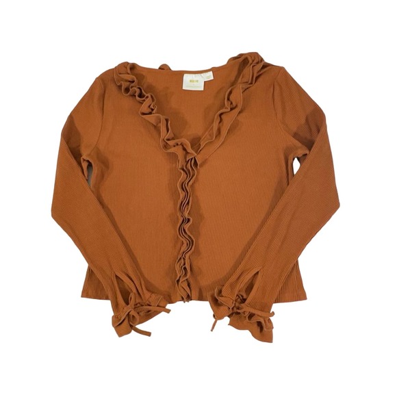 Maeve Rust Ruffle Blouse - Picture 9 of 11